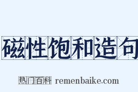 磁性饱和造句是什么意思的图片